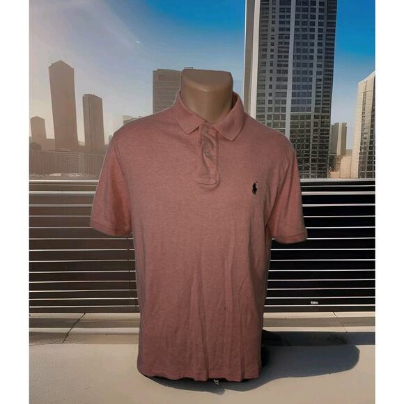 Vintage Polo by Ralph Lauren Shirt Mens Size Medium Coral Short Sleeve - Picture 1 of 9